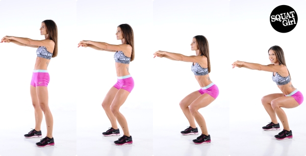 bài tập squat cơ bản giúp giảm mơ bụng