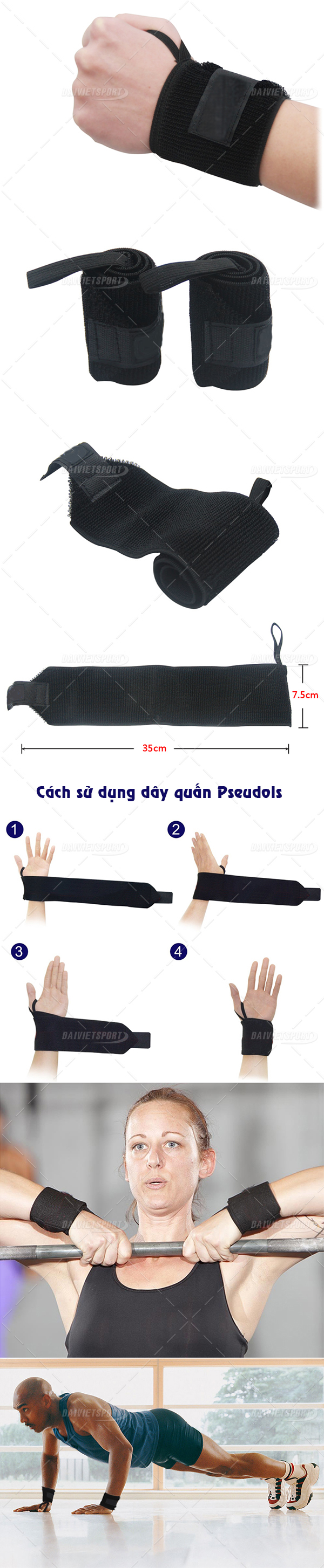 dây quấn bảo vệ cổ tay Pseuodois