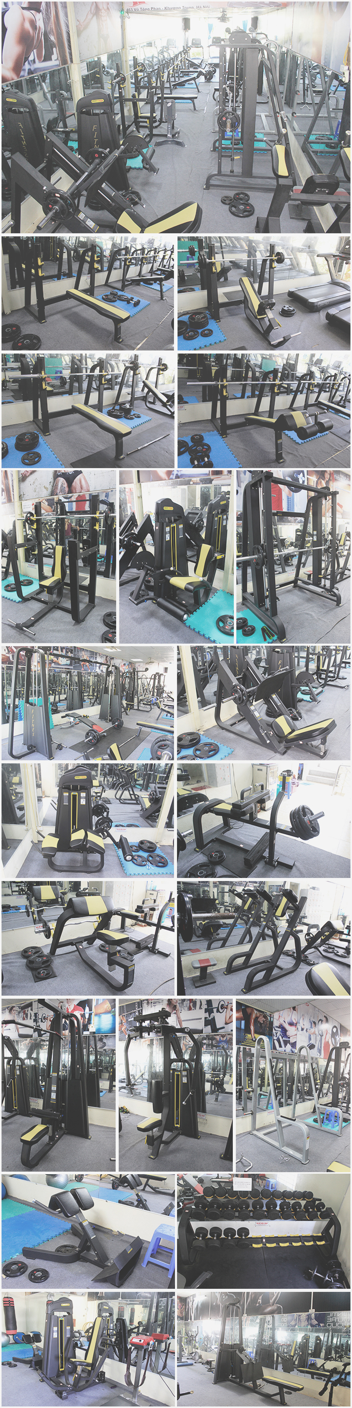 hình ảnh thực tế dụng cụ phòng gym