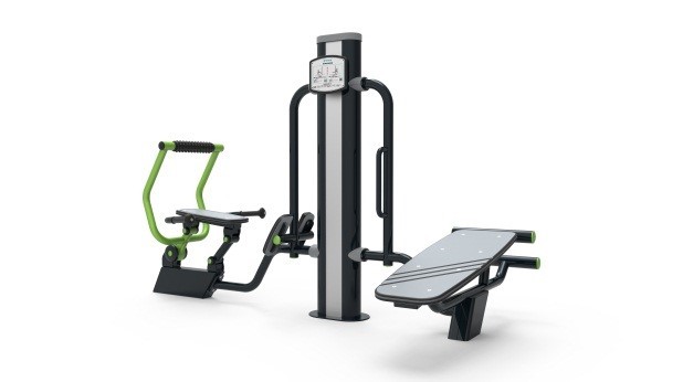 Cụm thiết bị tập chân và lưng bụng Không có mái che