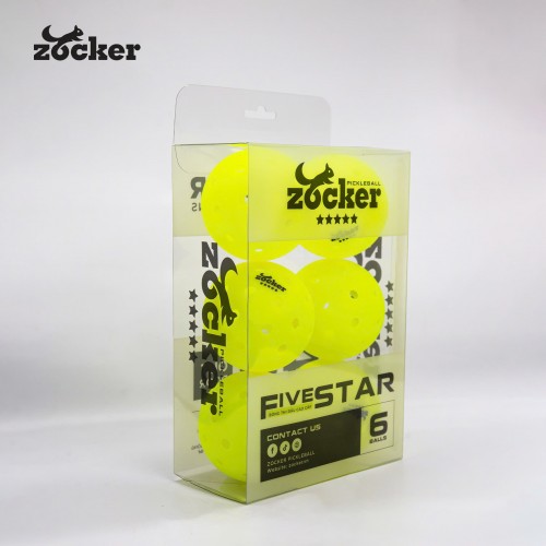 Combo 6 quả bóng thi đấu Pickleball Zocker Five Star