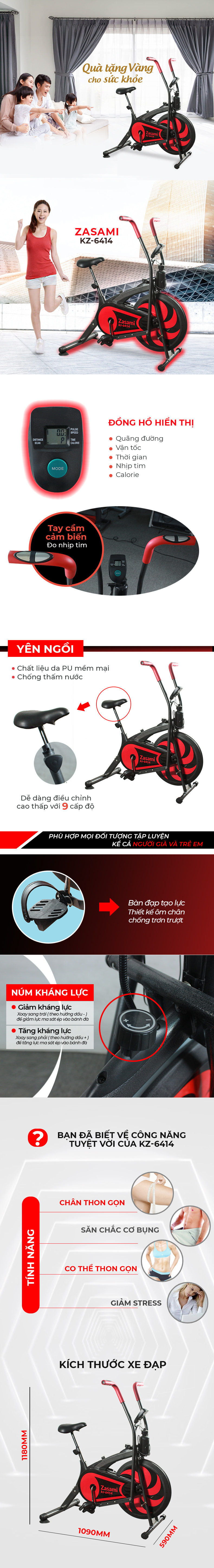 Xe đạp tập thể dục KZ - 6414